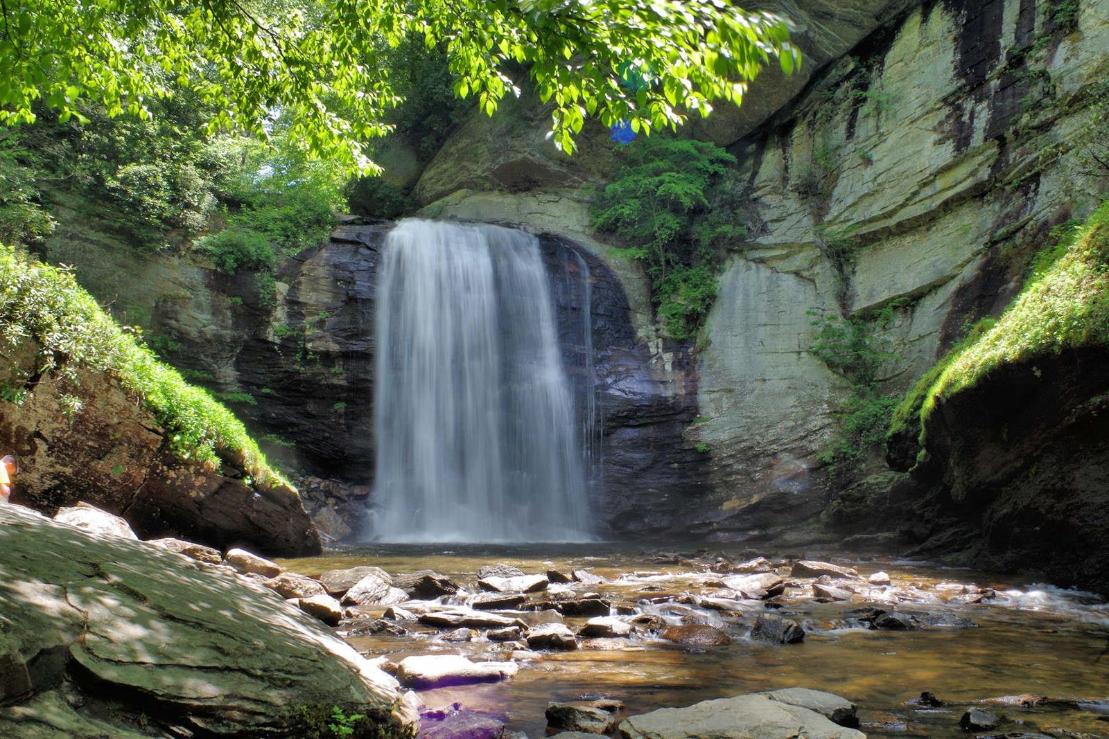 Looking Glass Falls, a waterfall in Pisgah National Forest near Asheville