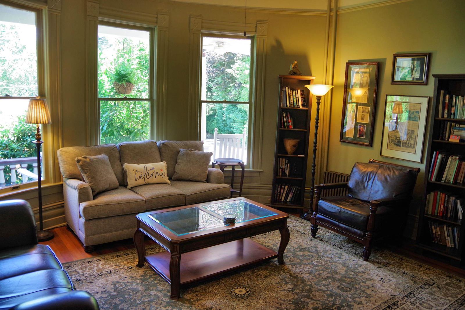 Parlor seating area in the main house