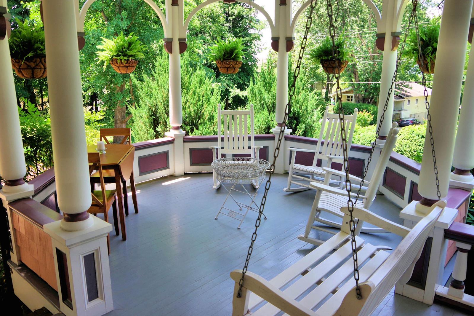 Another view of the porch and gardens